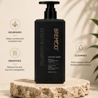 Bremod Keratin Shampoo and Conditioner are designed to strengthen and repair hair.Bremod Keratin Shampoo 400ml